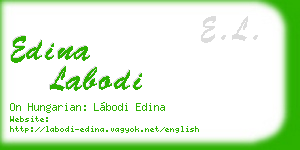 edina labodi business card